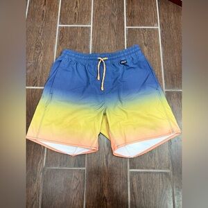 Patagonia Men's Hydropeak Volley Shorts Outseam Size Small Orange Blue